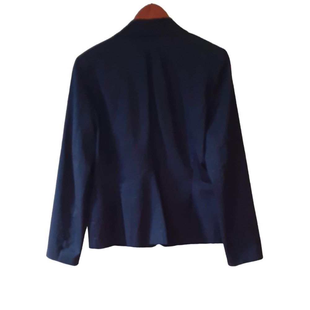 B.Y.E Women's Denim Blazer Navy Blue Small NWOT Casual Professional Style - Picture 3 of 5